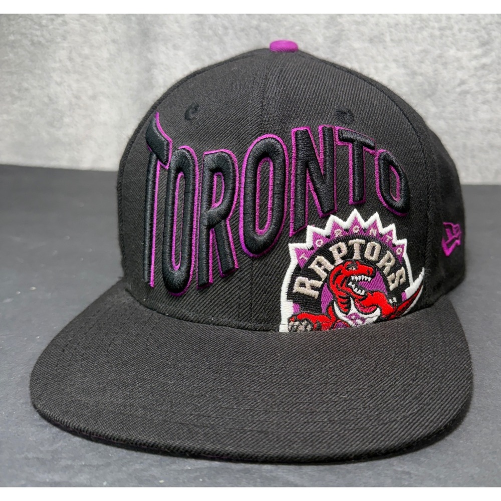 New Era Snapback Hat Mens OSFM Black Toronto Raptors HWC 9FIFTY Cap